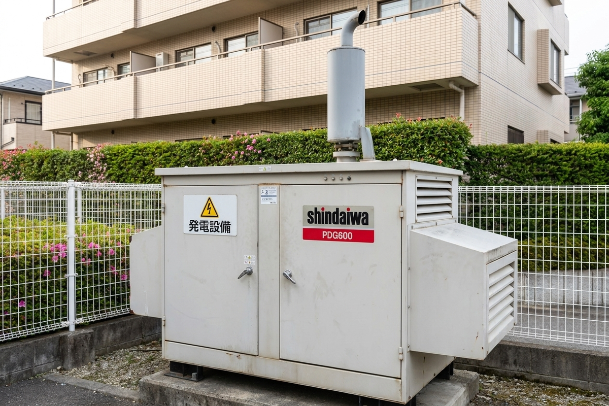 疑似負荷試験装置と非常用ディーゼル発電機の接続セットアップ、停電させずに定格出力30%以上の連続運転を確認